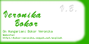 veronika bokor business card